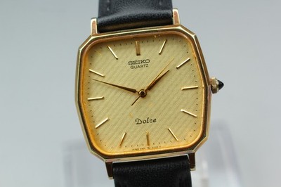 【美品】⭐️SEIKO DOLCE アナログ 腕時計 ゴールド Vintage Near MINT] Vintage Seiko Dolce 5931-5560 Gold Dial Quartz Men's