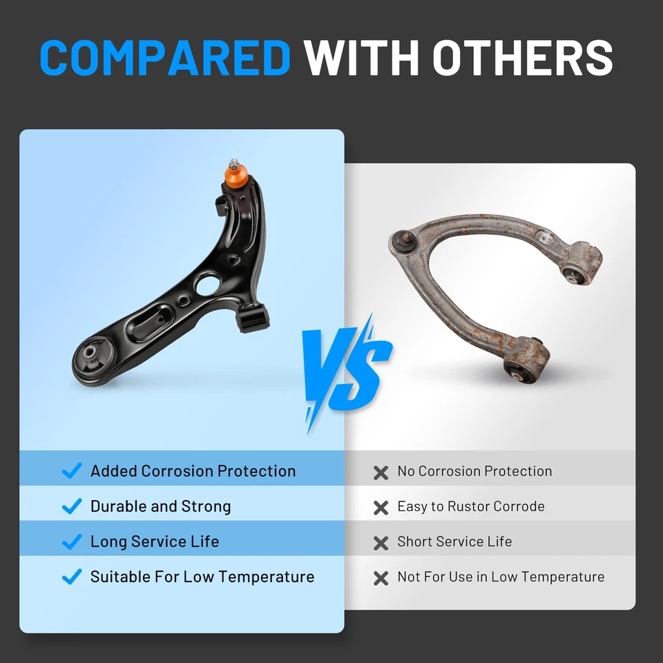 10x Front Lower Control Arms Tie Rod Sway Bar for 11-16 Hyundai Elantra Veloster Foto 4 de 4