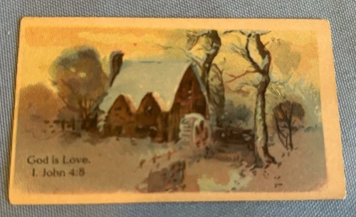 3 Charming Vintage Christian Bible Verse Trading Cards