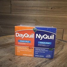 Vicks DayQuil  NyQuil 24 LiquiCaps Cold  Flu Exp 10/26