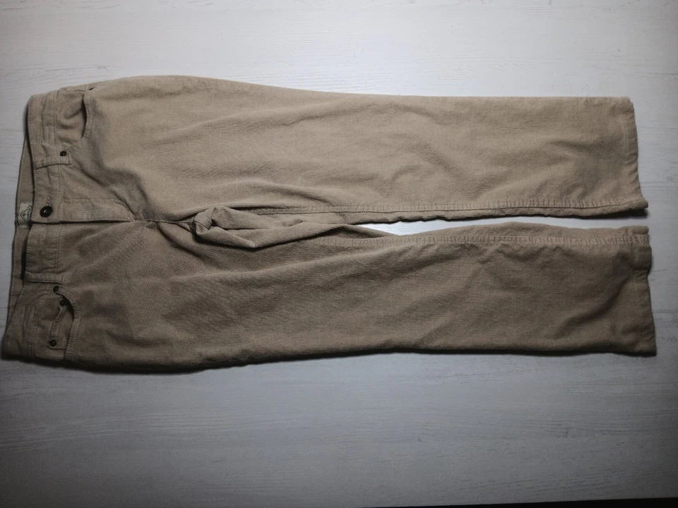 Pantalones de pana beige pierna recta St Johns Bay para mujer talla 10 elásticos Foto 4 de 4