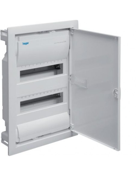 Hager VU24ND Volta coffret encastrable 24 modules en acier et résine durable