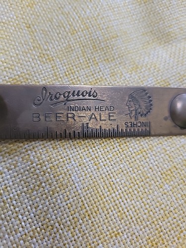 Vintage Iroquois Indian Head Beer Ale Letter Opener Ruler Buffalo New York - Bild 3 von 8