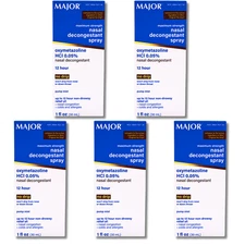 Major Nasal Decongestant Spray Oxymetazoline - 1 fl oz | Afrin 4-2028 - 5 Pack