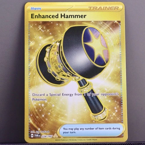 Pokemon Enhanced Hammer 224/167 Hyper Rare Gold Trainer Twilight Masquerade NM