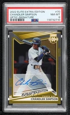 2022 Elite Extra Edition Optic Signatures 98/99 Chandler Simpson PSA 8 Auto 1ii2