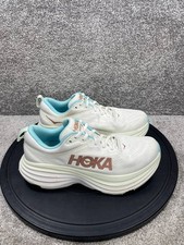 Hoka One One Shoes Womens Size 8 B Bondi 8 Frost Rose Gold Mesh Running Sneaker