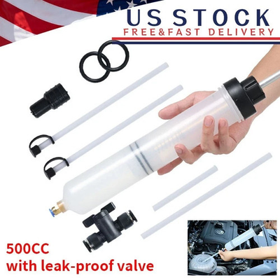 #ad 500cc Fluid Extractor Filling Syringe Transfer Liquid Pump Oil Extraction Auto $11.99