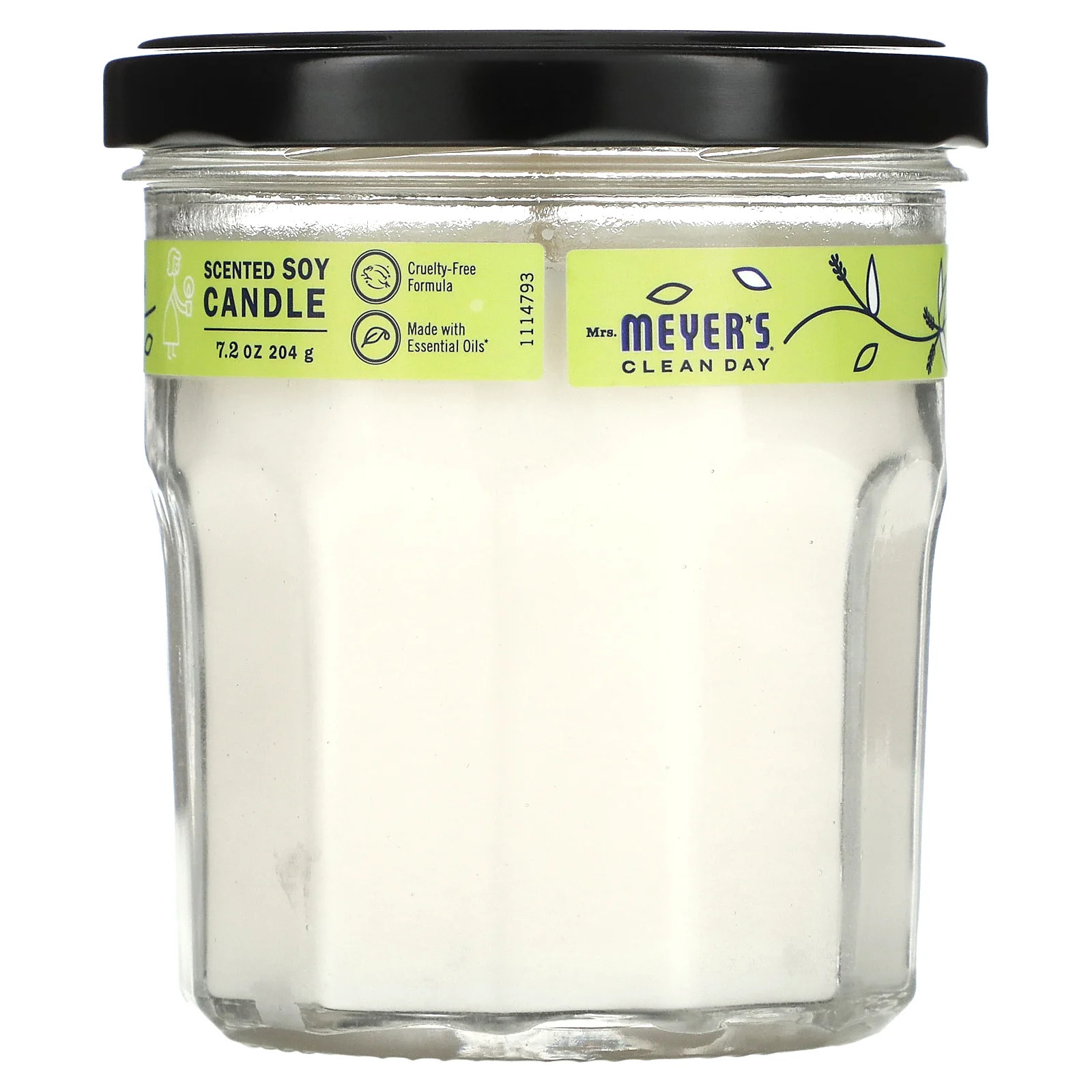 Mrs Meyers Clean Day Scented Soy Candle Lemon Verbena Scent 7, 2 унции, без жестокости