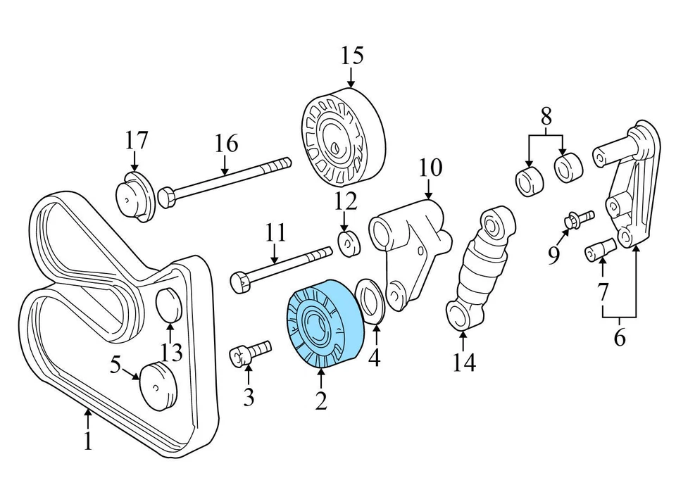 2000 BMW 323CI - Alternator BELT Pulley 1748131 - Image 3 of 4