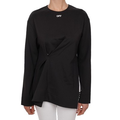 OFF-WHITE Virgil Abloh OFF Logo Nagel Pin Wrap Stil Top Sweater IT 38 XS