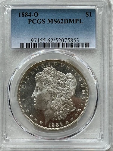 1884-O $1 PCGS MS62 DMPL Morgan Dollar Deep Mirror Prooflike -FREE SHIPPING-