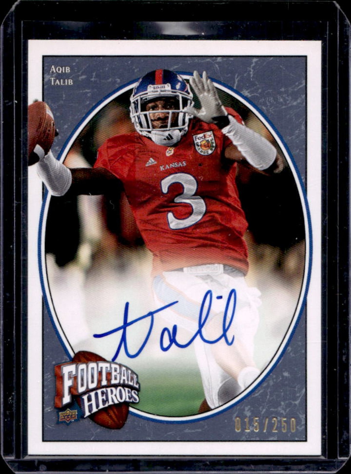 Aqib Talib Upper Deck Heroes #109 Autograph-Blue