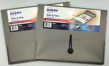 Avery Slide View Expanding File Folder, 5 Pockets, Letter Size, Gray, 2/PACK