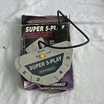 Performance Super 5-Play Multitap for Nintendo SNES Wired Gray P-350