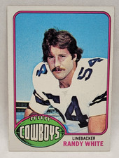 1976 Topps Football RANDY WHITE #158 RC Rookie Card - Nice Condition EX - EXMT. rookie card picture