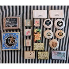 Vintage Hotel Soap Lot Collection - Discontinued Guest Amenities & Vanity Decor