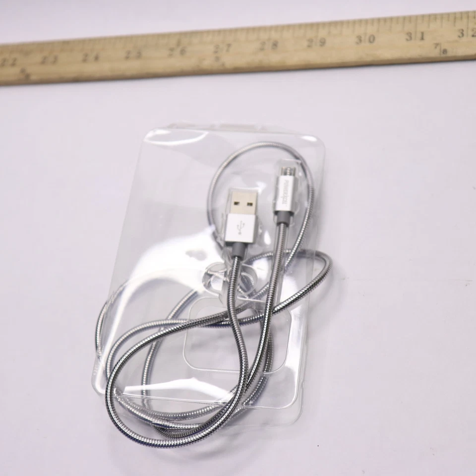 PowerXcel Micro 2A Cable Silver 4 Ft. 18446 - Image 4 of 4