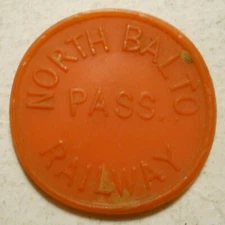 North Baltimore Passenger Railway (Maryland) transit token - MD60I