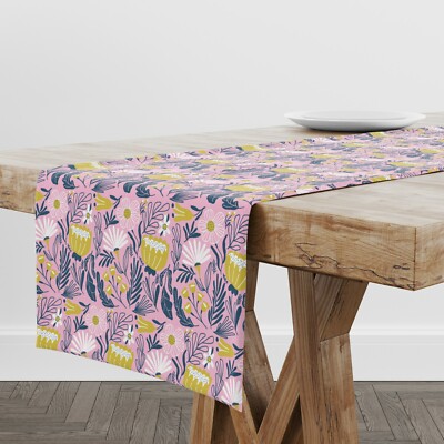 Tischläufer Blumenmuster | einzigartiges Design Tischdekor | Made in EU