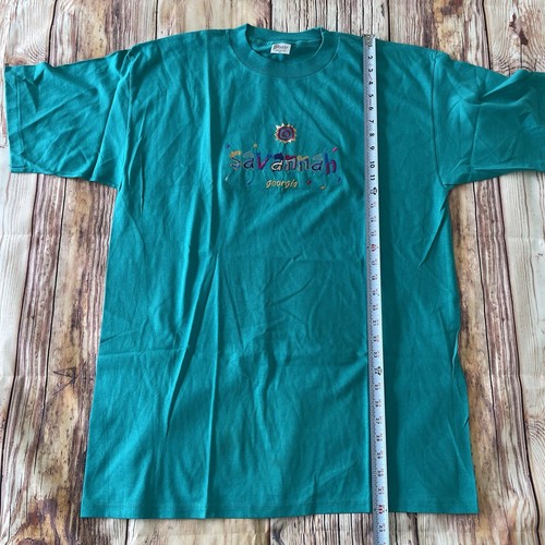 T-shirt vintage anni 90 Desert Heat taglia XL ricamata punto singolo Savannah Georgia - Foto 8 di 8