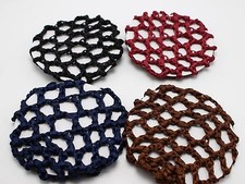 5 Mixed Color Elastic Band Crochet Hair Bun Cover Snood Hair Net Ballet Dance