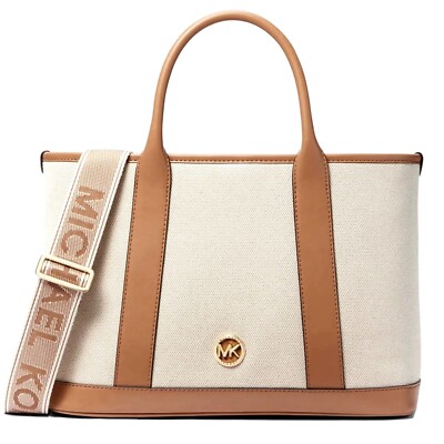 Michael Kors Bag Shoulder Bag Shopper Luisa MD Satchel Natural P.Peanut New