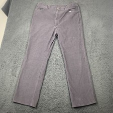 Vtg Lee Mens Pants 40x32 Gray Corduroy 42 Talon Union Made in USA 80s MR M.R.