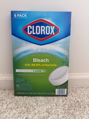 Clorox Ultra Clean Toilet Bowl Cleaner Tablets with Bleach (6 PACK. 3.5 oz.)