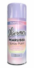 PEARLISED SHIMMER WHITE,SILVER,LILAC & PINK SPRAY PAINT HOBBY CRAFTS & ART 400ML