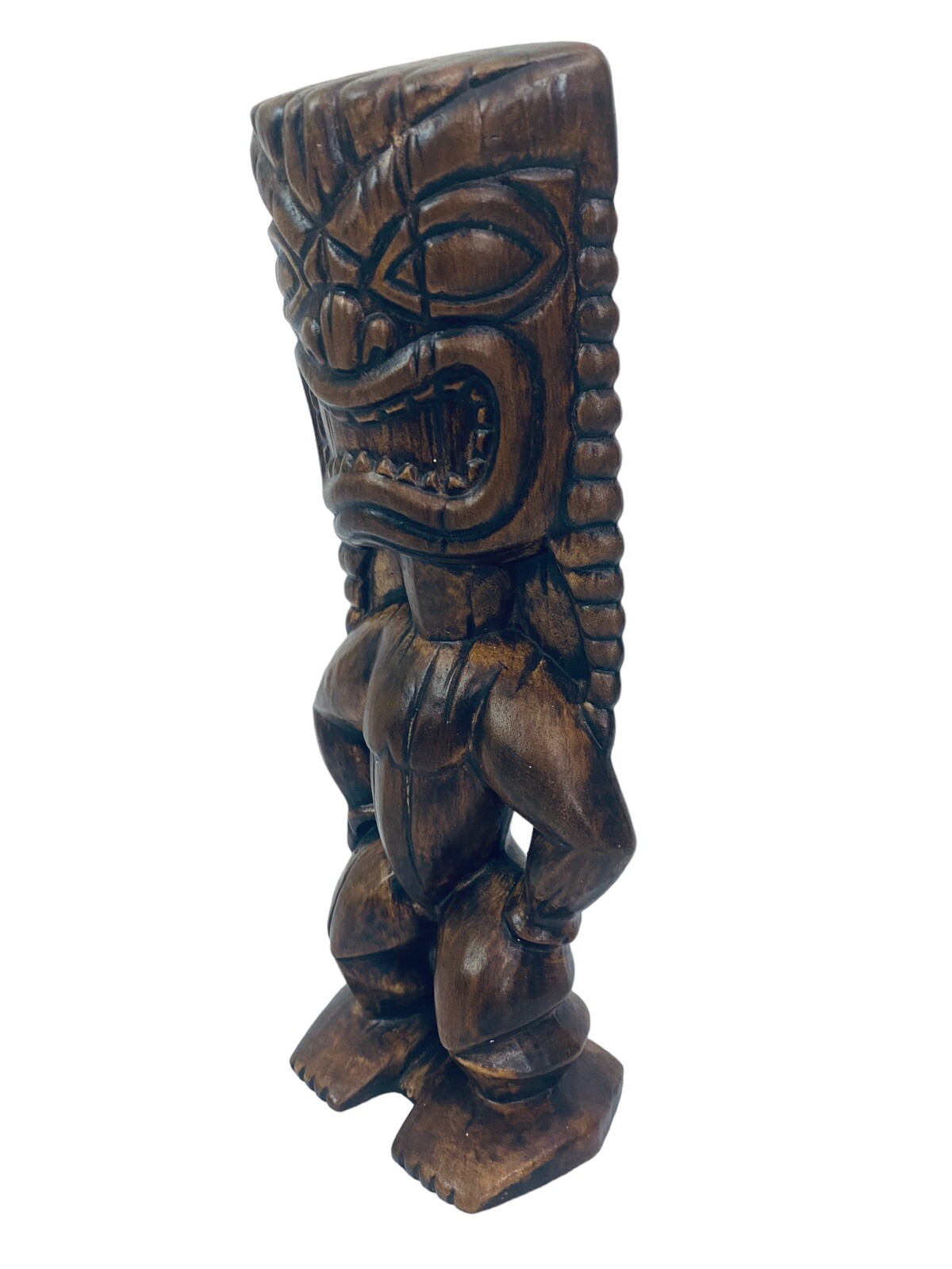 Vintage 1968 Treasure Craft Hawaii Hawaiian Ceramic Tiki God Sculpture 9.5"