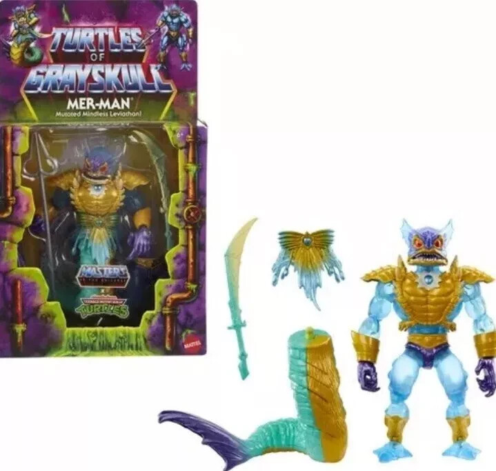 Turtles Of Grayskull MER-MAN Deluxe Action Figure TMNT MOTU TOG Origins PRESALE