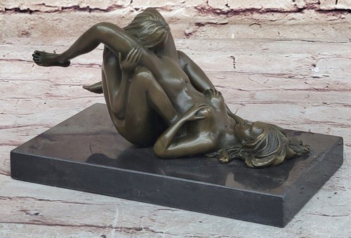 Nude Romance Two Women Bronze Sculpture Decorative Bronze Statue Figurine Sale - Picture 4 of 10