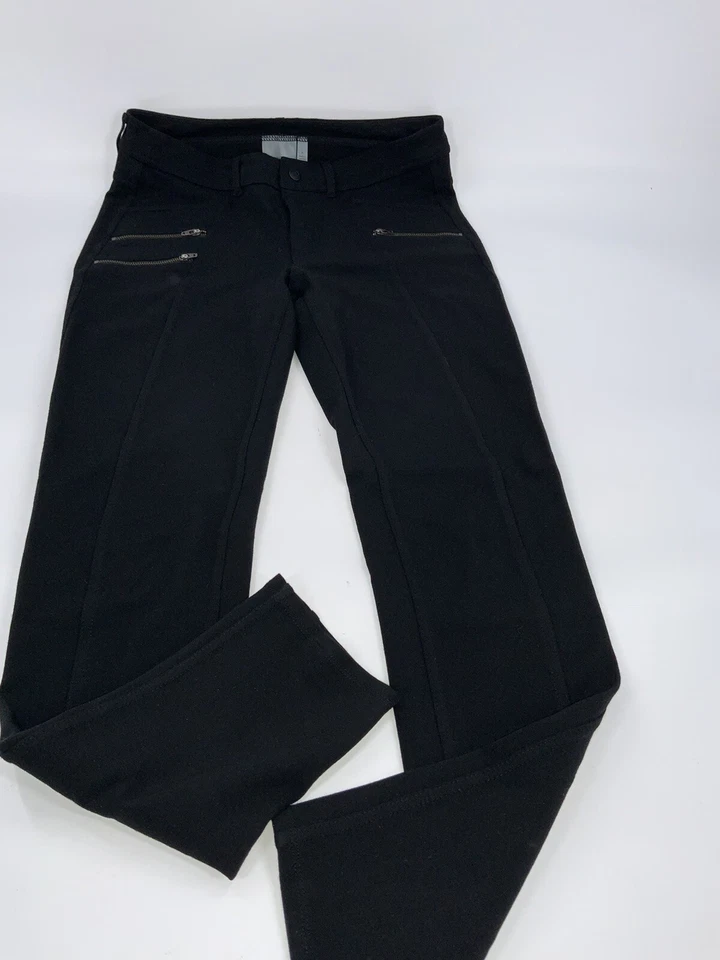 Pantalones Leggings Athleta Ponte Moto Talla 6 Negros Tejidos Bolsillos con Cremallera Como Nuevos YGI I2-232 Foto 2 de 4