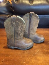 SMOKY MOUNTAIN BOOTS Kids Scout Western Cowboy Brown Size 4 Leather