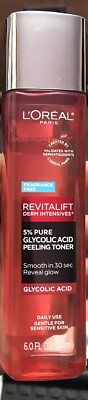 L'Oreal Revitalift Derm Intensives, 6oz 5% Pure Glycolic Acid Peeling Toner