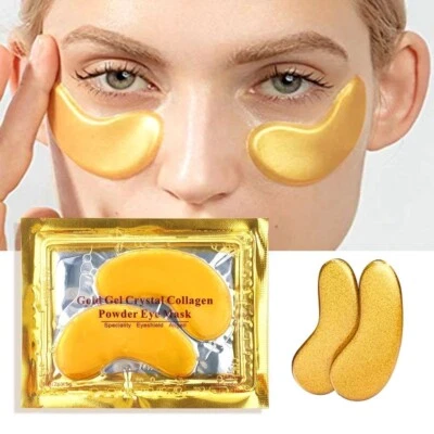 NATULUXE Collagen 24k Gold Under Eye Gel Patches Masks - Anti Ageing Wrinkle Bag Remover