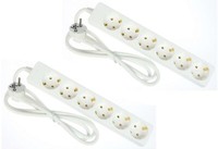 2 X Stromleiste 6 Fach Steckdosenleiste Weiss Mehrfachsteckdose Mehrfachstecker