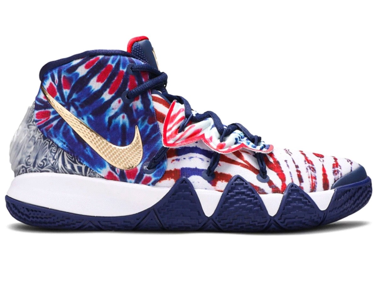 KYRIE 2 “WHAT THE CAMO” Men’s 9 1/2 LIKE NEW ONLY WORE IN DOORS Nike Kybrid S2 CQ9323-400 Blue Void/Metallic Gold-White  main image 3
