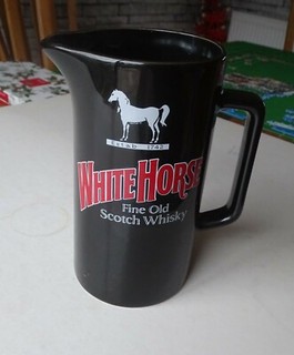 White Horse Whiskey water jug black perfect.