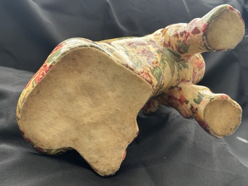Vintage Ceramic Glazed Decoupaged Floral Dog Figurine Dachshund “RARE” Find - Picture 5 of 8