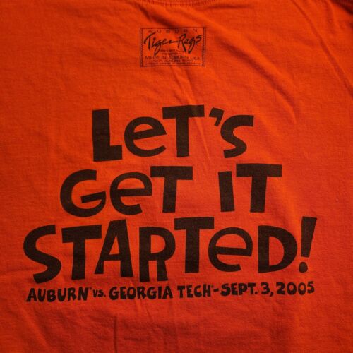 Vintage Auburn Tigers Vs Georgia Tech SEC Football T Shirt 2005 Tiger Rags L AU - Picture 4 of 7