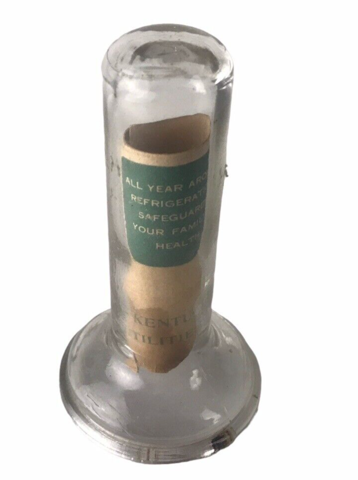 RARE 1930's Vintage Kentucky Utilities Co. Glass Tube Refrigerator