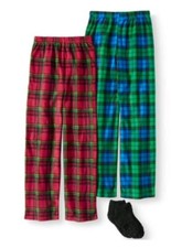 NWT 2-Pack Boys 6-8 MEDIUM Fleece Pajama Pants BONUS WITH 1 PAIR OF SOCKS