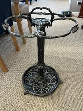 Vintage Victorian Cast Iron Umbrella Stand Walking Stick Stand approx. 15” x 22"