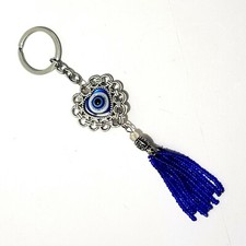 Boncuk Nazar Turkish Blue Evil Eye Keychain Ring Pendant