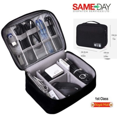 Reise Kabel Organizer Tasche Elektronisch USB Zubehör Aufbewahrung Ladegerät Laufwerk Etui