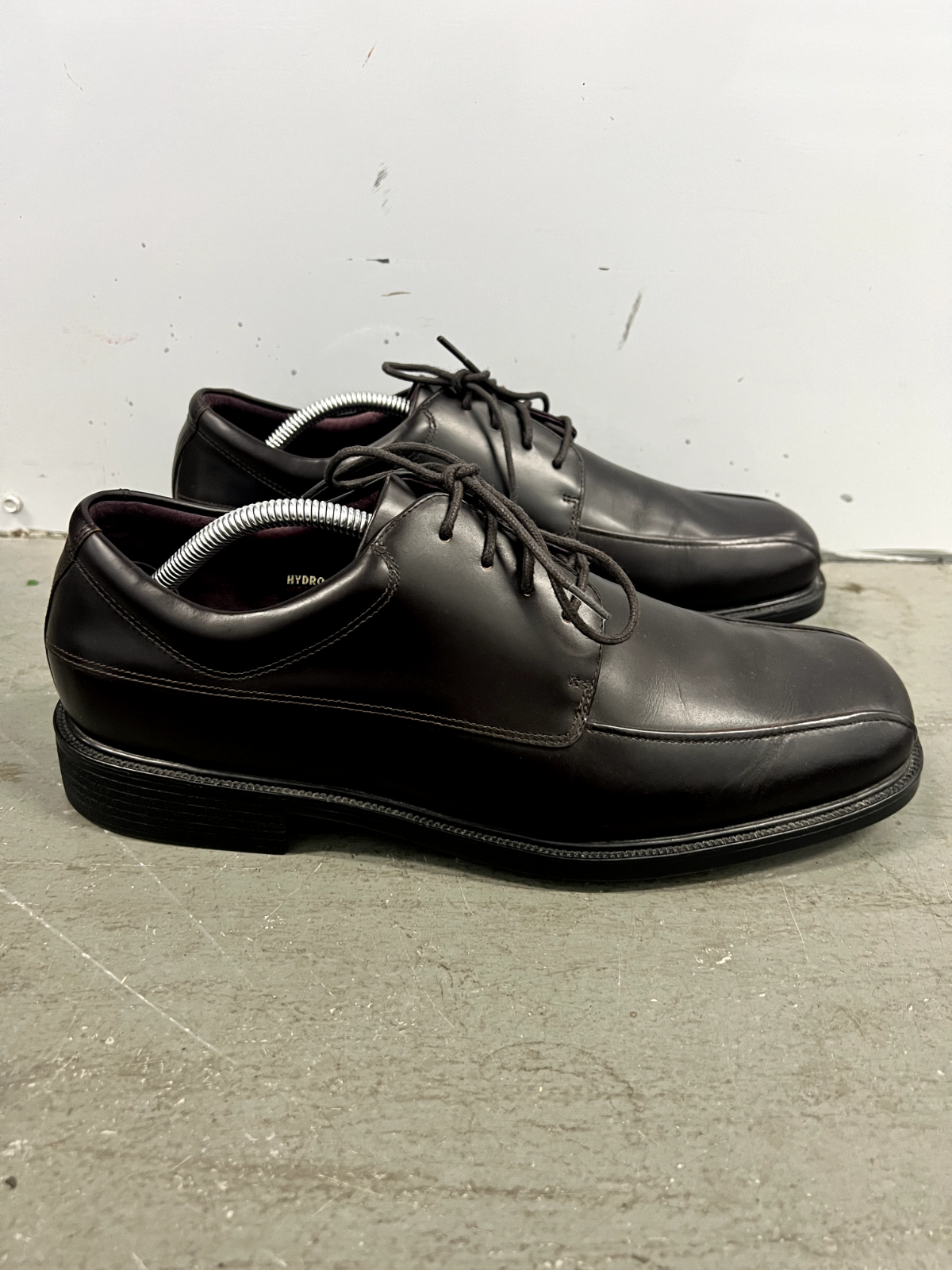 SAOLA Scarpe Rockport Uomo 11.5 Oxford Impermeabili Idro Shield Pelle Marrone APM 11495
