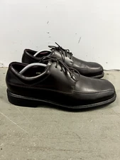Rockport Mens 11.5 Oxfords Waterproof Hydro-Shield Brown Leather Shoes APM 11495