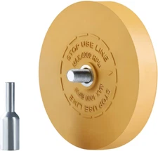 Decal Remover Eraser Wheel - Yellow Rubber - Compatible with Home Power 